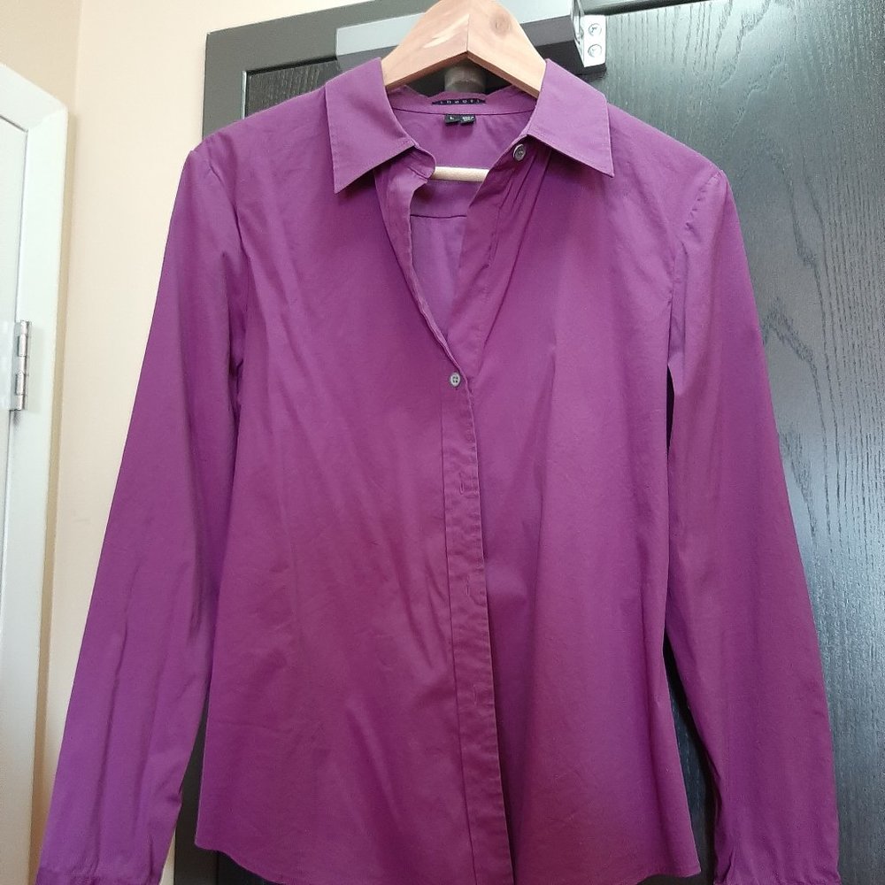 Theory long sleeved shirt large EUC